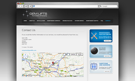 Gem Lifts Website Screenshot